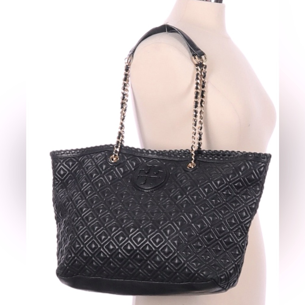 Tory Burch Marion quilted black shoulder bag